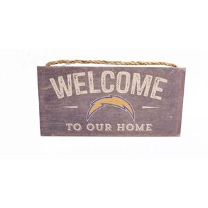 NFL Welcome To Our Home Los Angeles Chargers Wood Sign 12" x 6"